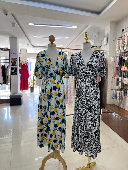Summer Floral V-neck Long Dress
